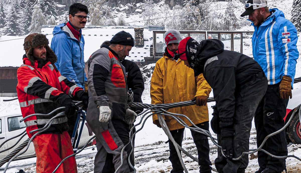 Rope splicing & cable transport, a key step MND