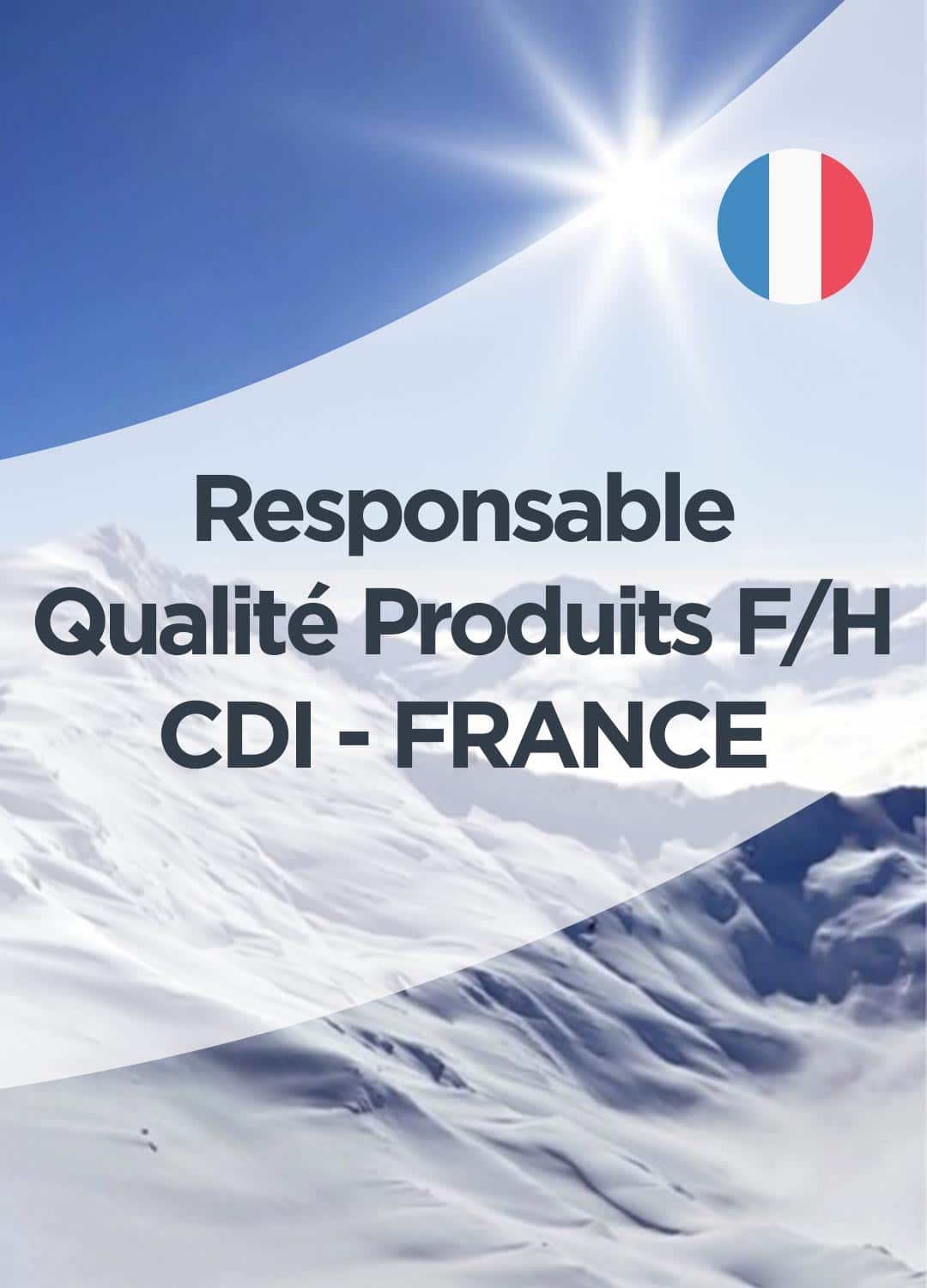 Responsable Qualité Produits F/H CDI - France