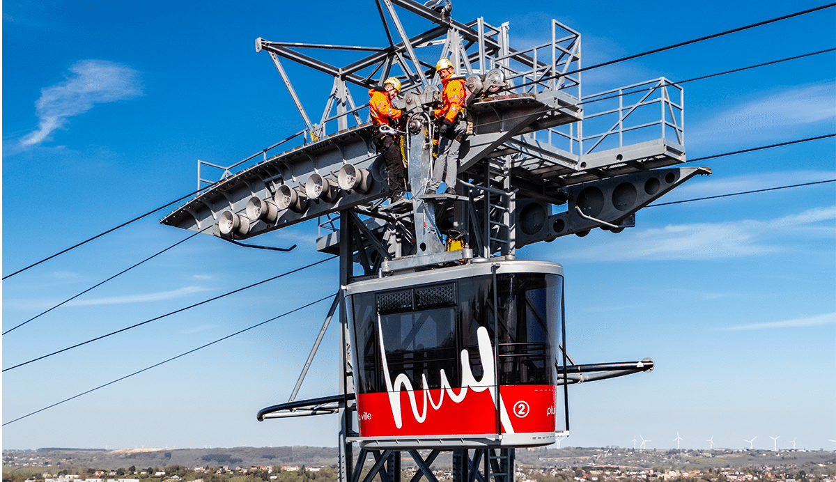 Mantenimiento del teleférico de Huy: un seguimiento técnico garantizado por MND